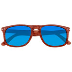 Men's Pacific Sunglasses // Brown Frame + Blue Lens