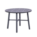 Nusa Round Slat Top Outdoor Dining Table // 42"