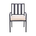 Nusa Ladder-Back Outdoor Armchair + Cushion // Set of 2