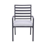 Nusa Slat-Back Outdoor Armchair + Cushion // Set of 2