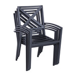 Nusa X-Back Outdoor Armchair + Cushion // Set of 2