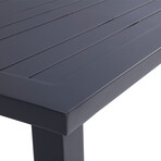 Nusa Rectangle Slat Top Outdoor Dining Table // 33" x 62"
