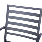 Nusa Slat-Back Outdoor Armchair + Cushion // Set of 2