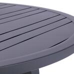Nusa Round Slat Top Outdoor Dining Table // 42"