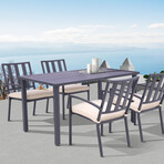 Nusa Ladder-Back Outdoor Armchair + Cushion // Set of 2