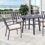 Nusa Ladder-Back Outdoor Armchair + Cushion // Set of 2