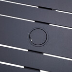 Nusa Round Slat Top Outdoor Dining Table // 42"