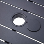 Nusa Round Slat Top Outdoor Dining Table // 42"