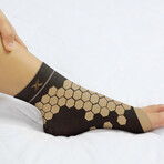 Copper-Infused Plantar Fasciitis Ankle Support Foot Sleeves // 2-Pairs (Small/Medium)
