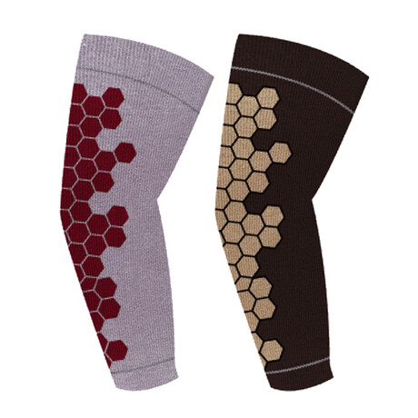 Copper Infused Arm Compression Elbow Support Sleeves // 2-Pairs (Small/Medium)