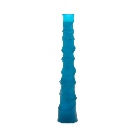 Sand By Christian Ghion Blue Pâte De Cristal Candlestick // Blue // Store Display