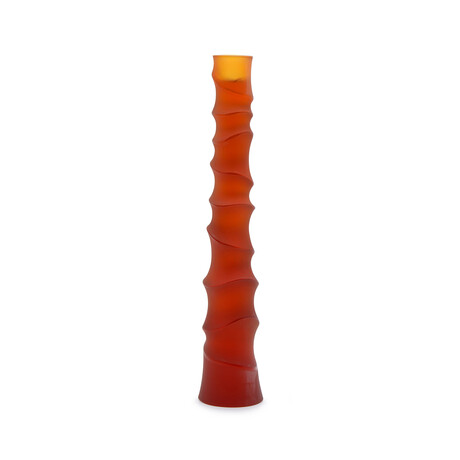 Sand By Christian Ghion Amber Pâte De Cristal Candlestick // Amber // Store Display