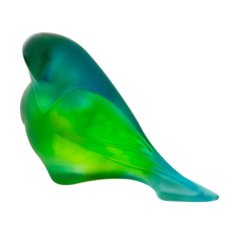 Fiance Love Bird Pâte De Cristal Statue Blue + Green // Store Display