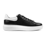 Leather Sneaker // Black + Wite (Euro: 40)