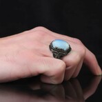 925 Sterling Silver Genuine Moon Stone Ring (6.5)