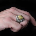 925 Sterling Silver Genuine Bumble Bee Jasper Stone Ring // V2 (7)