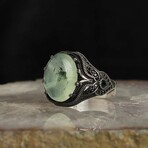 925 Sterling Silver Genuine Jade Stone Ring (7)