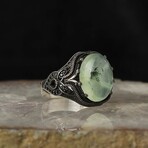 925 Sterling Silver Genuine Jade Stone Ring (7)