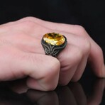 925 Sterling Silver Citrine Stone Ring // V2 (8)