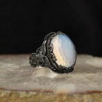 925 Sterling Silver Genuine Moon Stone Ring (6.5)