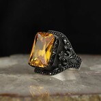 925 Sterling Silver Citrine Stone Ring // V1 (9)