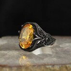 925 Sterling Silver Citrine Stone Ring // V2 (8)