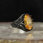 925 Sterling Silver Citrine Stone Ring // V2 (8)