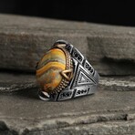 925 Sterling Silver Genuine Bumble Bee Jasper Stone Ring // V2 (7)