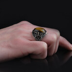 925 Sterling Silver Tiger's Eye Stone Ring (9)