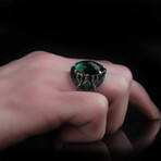 925 Sterling Silver Emerald Stone Ring // V2 (8)