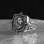 925 Sterling Silver Lion Head Engraved Ring (10)