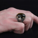 925 Sterling Silver Genuine Tiger's Eye Stone Ring (7)