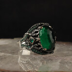 925 Sterling Silver Emerald Stone Ring // V2 (8)