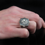925 Sterling Silver Lion Head Engraved Ring (10)