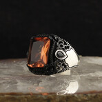 925 Sterling Silver Citrine Stone Ring // V3 (8)