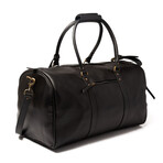 Leather Travel Duffel Bag 21" // Black