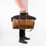 Leather Travel Duffel Bag 21" // Distressed Brown