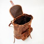 City Leather Backpack 13" // Distressed Brown