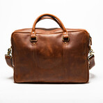 Slim Leather Briefcase 15" // Distressed Brown