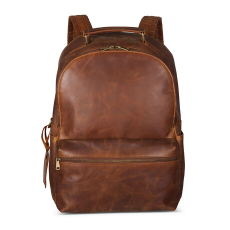 Leather Backpack Rucksack // Distressed Brown