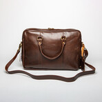 Slim Leather Briefcase 15" // Antique Brown