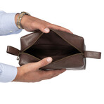 Leather Dopp Kit // Antique Brown