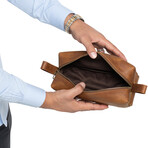 Leather Dopp Kit // Saddle Brown