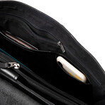 Front Pocket Leather Briefcase // Black