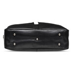 Leather Briefcase Slim 17" // Black