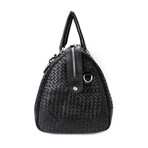 Woven Leather Duffle // Red Lining