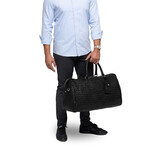 Woven Leather Duffle // Red Lining