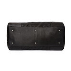 Woven Leather Duffle // Red Lining