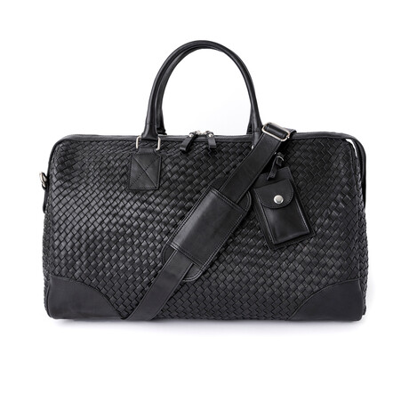 Woven Leather Duffle // Black Lining
