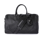 Woven Leather Duffle // Black Lining